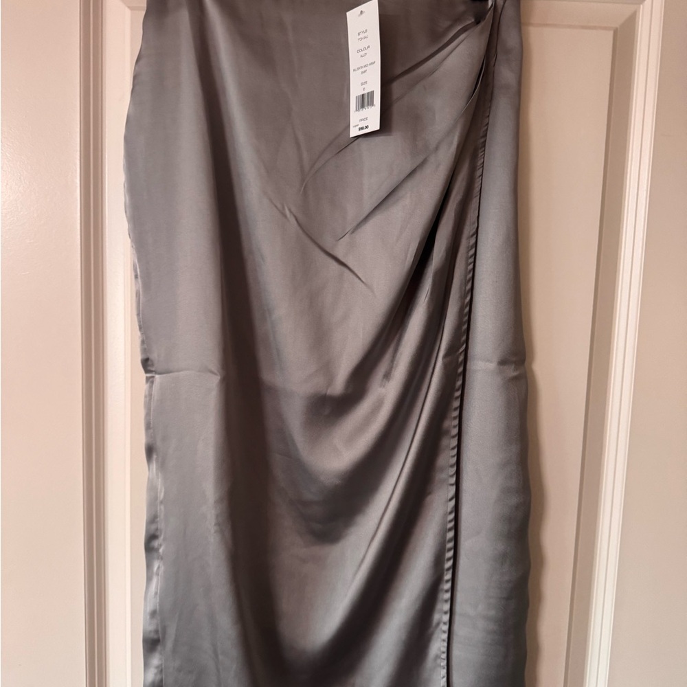 French Connection Silver Pencil Skirt